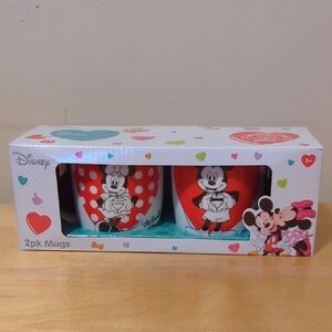Disney Mickey and Minnie Mouse Zak brand  Mugs Set brand new